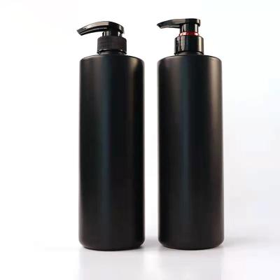 China BEAUTY PACKAGING 500ml 1000ml HDPE Empty Black Shampoo Plastic Bottle With Pump for sale