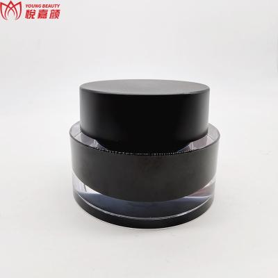 China PET Stock Empty Plastic Black Cosmetic Jar 60ml 80ml 100ml 120ml 150ml 200ml 300ml 500ml BEAUTY PACKAGING Jar For Skin Care Cream Packaging Container for sale