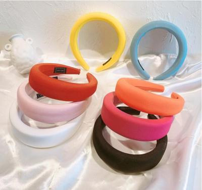 China HB132A Classic Eco-friendly Foam Headband Soild Color Headbands Hair Accessories For Women for sale