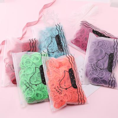 China Perfect Multi Hot Sale Cute Ponytail Solid Color Hair Band High Quality Finish PT002A Elastic Hair Ring for sale