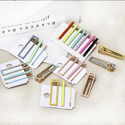 China HC326 Fashion Design Resin Epoxy Alloy Hair Clip Women's Eco-friendly Hair Clips for sale