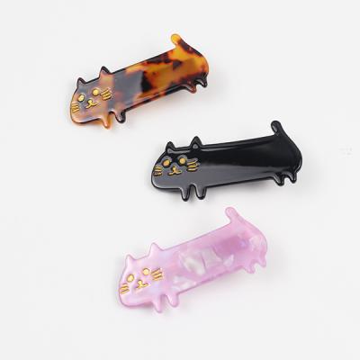 China YHC003 2020 Korean Acetic Latest Style Cat Hairclip ACETIC Hair Claw Hair Clip for sale