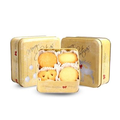 China Best Gift Natural Crispy Cookies Butter Tin Box Snack Food Sweet Danish Cookies for sale