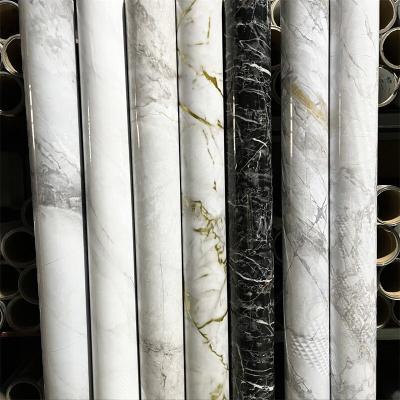 China Digital Printing Marble Design PVC Decorative Film For Furniture And Interior Decoration for sale