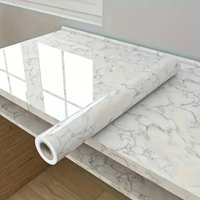 Cina Proof Oil Bianco Marmo Self Adhesive PVC Film Decorativo Easy Adesivo Per Decorazione Domiciliare fai da te in vendita