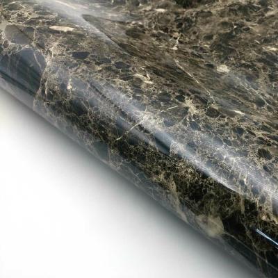 China Marble Effect High Gloss Self-Adhesive Vinyl Film For Countertop And Furniture Renovation for sale