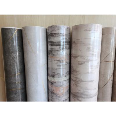 China Marble Effect PVC Decorative Film For Furniture , Cabinets And Wall Panels Customizable Designs for sale