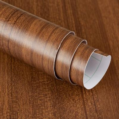 China Adjustable Roll Length PVC Decorative Foil In Walnut Pattern Resistant To Acids 30m-50m for sale