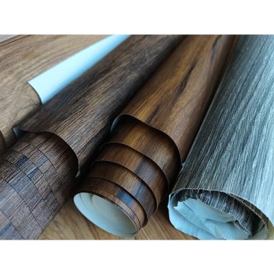 Κίνα 0.35mm Deep Emboss PVC Decorative Film Dark Wood Pvc Membrane Foil για πόρτες ντουλαπιών προς πώληση