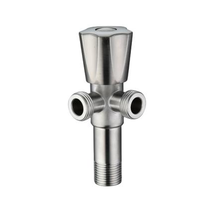 China One Inlet Two Outlet 3 Way 90 Degree 201 Degree Contemporary Stainless Body Toilet Angle Valve for sale