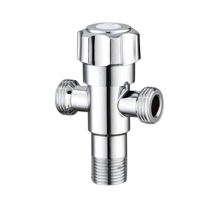 China One Inlet Two Outlet 3 Way T Angle 201 Tap Contemporary Stainless Angle Valve for sale