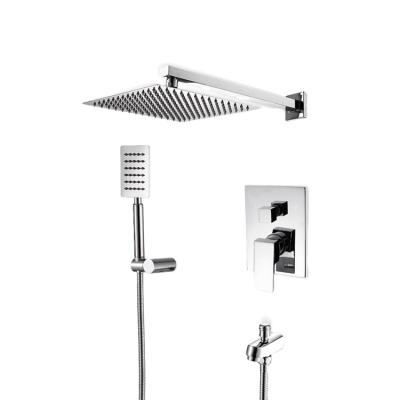 China With high quality square slide bar design conceal bathroom shower set for sale