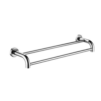 China Heater High Grade 304 Stainless Steel Towel Rack With Towel Hanger For Bathroom Towel Rail Wall Mounted Double Bar for sale