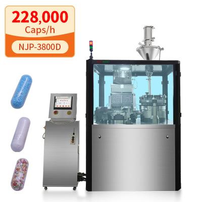 China Máquina automática de llenado de cápsulas 228000 piezas por hora 000-5 cápsulas NJP-3800D en venta