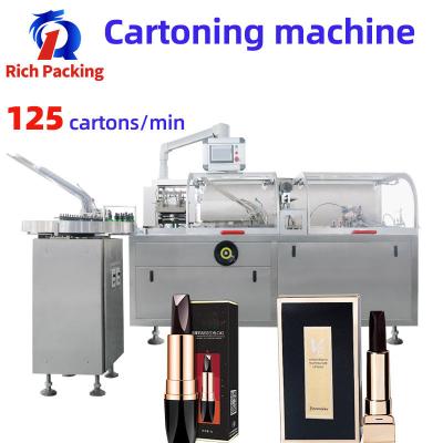 China 125 Karton-/Min Full Automatic Lipstick Cartoning-Satz-Maschine zu verkaufen