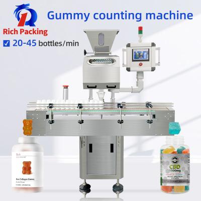 China RQ-DSL-8 Automatic Counting Machine Vibrating Bottling Gummies Bear for sale