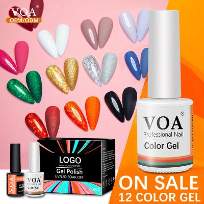 China Christmas Sale Color 10Ml Nail Products 2022 Gel Nail Polish Semi Permanent UV Gel Rubber VOA for sale