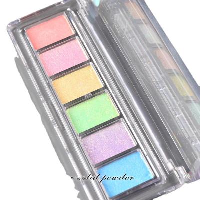 China YUNMEI Aurora Mermaid Pigment High Quality Nail Decoration 6 Colors Mixed/Set Solid Nail Mirror Powder for sale