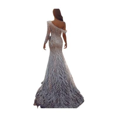 China Anti-Static High End Luxury Lightweight Luxury Host Banquet Host Dress Small Evening Attendance Dress for sale