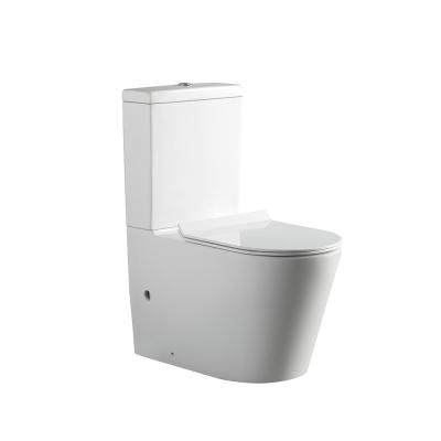 China Watermarked Double-Flow New Design Rimless Two-Piece Toilet for Australia Shipping and Handling - 104N-TPT for sale