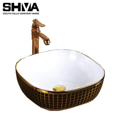 China Specialty Luxury Design Desgin Luxury Hotel Use Decorated Ceramic Wash Basin for sale