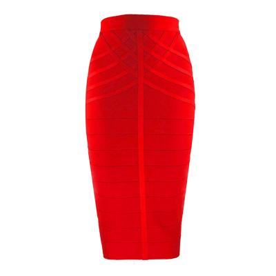 China BY2029 Solid Color Anti-Static Bandage Skirt Fashion Bodycon Women Dress Casual Midi Split Skirt 2021 Summer for sale