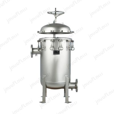 China food & Beverage Factory 304 Material 316L Manual Bag Filter House Vertical Water Filtration System for sale