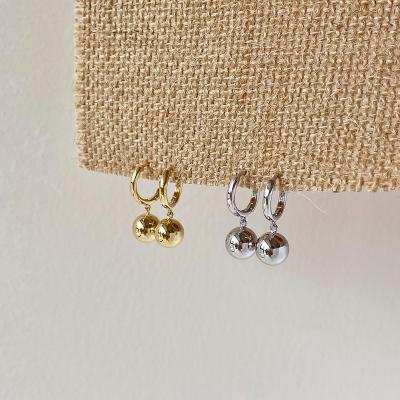 China Small Hollow Ball Circle Earrings Around Huggies Small Hollow Ball Circle Earrings Around Huggies Gold Plated Earrings For Korean Minimalist Jewelry Trendy 2021 Fashion Jewelry hot women for sale