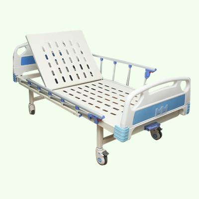 China ABS China Manufacturer Cheap Single Function Hospital Bed Medical Clinic Single Manual Crank Bed for sale