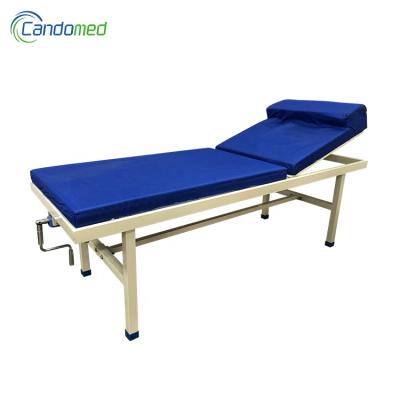 China Metal Adjustable Medical Manual Couch Rehabilitation Center Clinic Hospital Patient Examination Table for sale