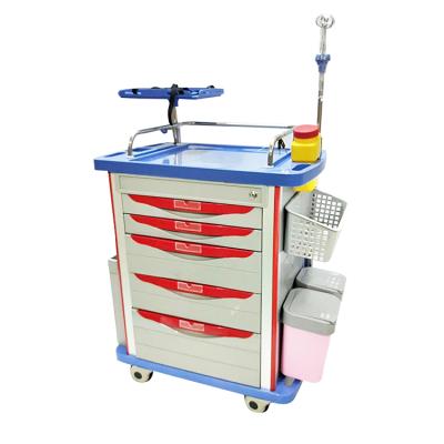 China Modern Made In China Durable Medical Used Anesthesia Cart With Five Drawers for sale