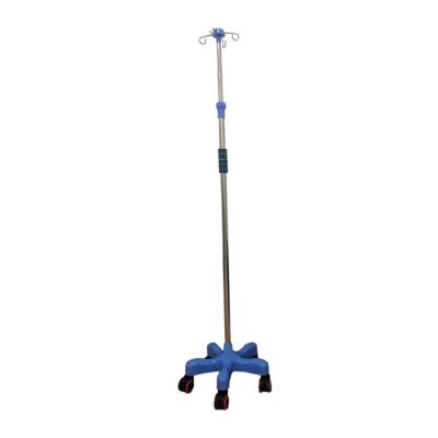 China Modern Medical Hospital Furniture IV Pole Infusion Stand Height Adjustable IV Drip Rack Set for sale