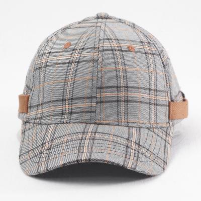 China Wholesale 5 Panel JOINT Baseball Caps Checks Camp Hats With 2 Sides Woven Camping Hat for sale