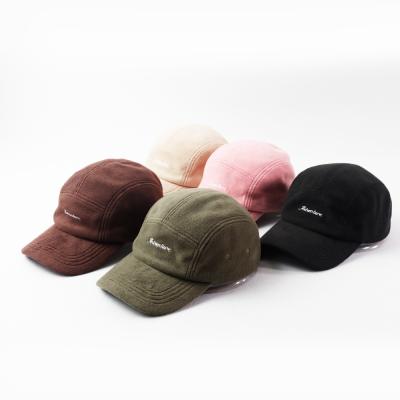 China JOINT Fashion 5 Panel Fleece Hat Embroidery Custom Fitted Hats for sale