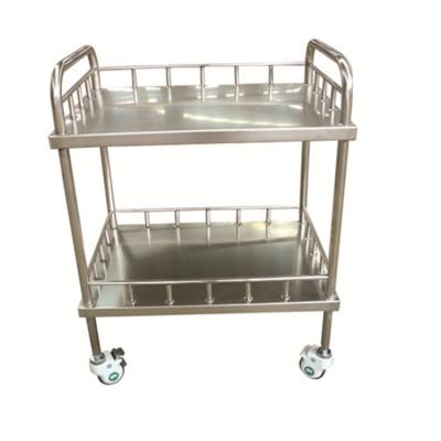 China Medical Stainless Steel Hospital Delivery Trolley Hospital Lab Stainless Steel Drawer Trolley Cart with Wheels for sale