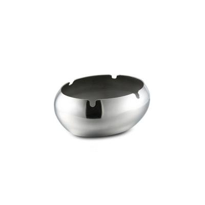 China Modern factory wholesale stainless steel oval cigarette ashtray for indoor and outdoor use for sale