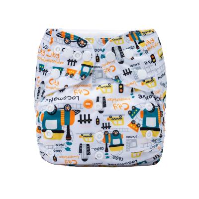 China Printed Reusable Baby Diaper Cloth One Size Fits Cloth LC-DD386 Washable Bamboo Charcoal Pocket Diapers for sale