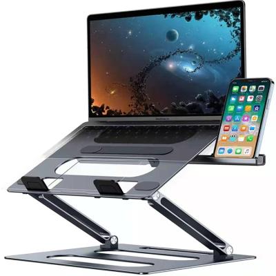 China Slim and Light Adjustable Entertainment Desk Metal Laptop Stand, Aluminum Alloy Laptop Stand for sale