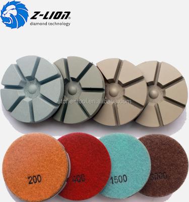 China Concrete Floor Polishing 3 Inch Resin Bond Diamond Dry Concrete Floor Pads For Floor Polishing for sale