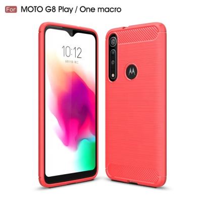 China Style: 2019 Business For MOTOROLA A Macro/E6plus TPU Carbon Fiber Slim Shockproof Phone Case Brush Back Cover For Moto G8plus Wholesale for sale