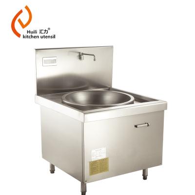 China Heavy Duty Commercial Hotel Stainless Steel Induction Oven With Big Wok For School For Malaysia for sale