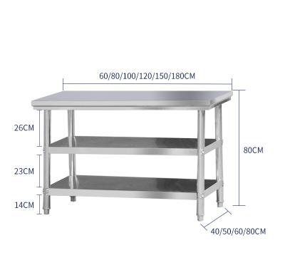 China Wholesale commercial restaurant kitchen kitchen stainless steel work table counter work table for sale