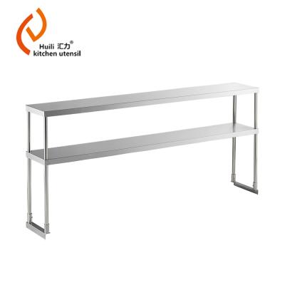 China Storage Shelving Commercial 2 Tier Shelf For Prep And Work Table In Restaurant, Home And Kitchen Double Overshelf for sale