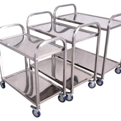 China Restaurant Kitchen Equipment Mobile Stainless Steel Catering Trolley Knocked-Down Trolley For Food Transport for sale