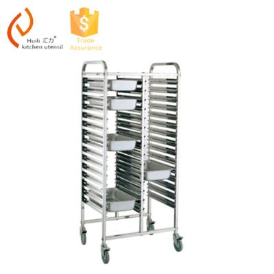 China Commercial Kitchen Equipment Stainless Steel Kitchen Work Table Catering Cart Could Be Customized for sale