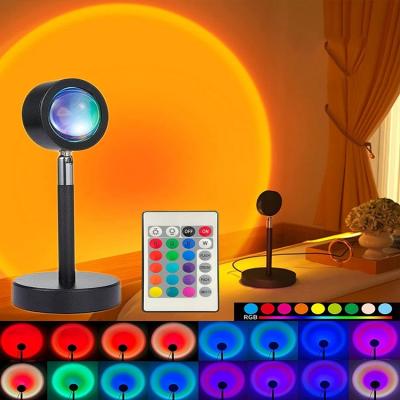 China The base and the pole are stable 16 colors RGB rainbow USB sunset led colorful sunset lamp daytime light sunset light projector Street Lamp Smart RGB Rainbow for sale