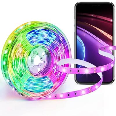 China WiFi 12V IP20 IP65 5050 RGB LED Remote Waterproof Smart Strip Lights Amazon Alexa Google Home Residential Sound Band Control Timing Music for sale