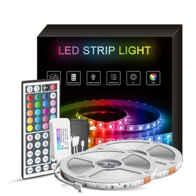 China Residential Color 12v adjustable flexible controller 32.8ft waterproof TV CCT led strip light smart 5050smd 300led 5m Ip65 RGB strip lights for sale