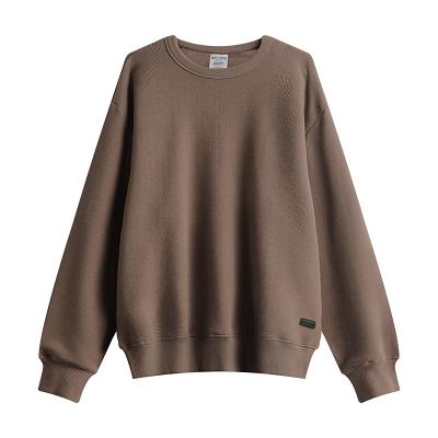 China Anti-Wrinkle Mens Waffle Knit Sweatshirts Cotton Lounge Pullover T-Shirts Jogging Raglan Sleeve Loose Fit Top for sale