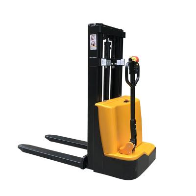 China 2 Ton Walk Mini Electric Stacker Forklift Electric Reach Transpallet Pallet Power Straddle Stacker Price zu verkaufen